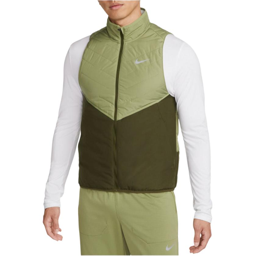 Nike Colorblock Staande Kraag Rits Slim Fit Mouwloos Vest Unisex Bovenkleding Groen DD5648-334
