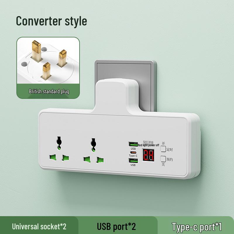 International Smart Timer Socket with Overcharge Protection (Hong Kong, Israel, South Korea, Russia, Europe, Australia Compatible).