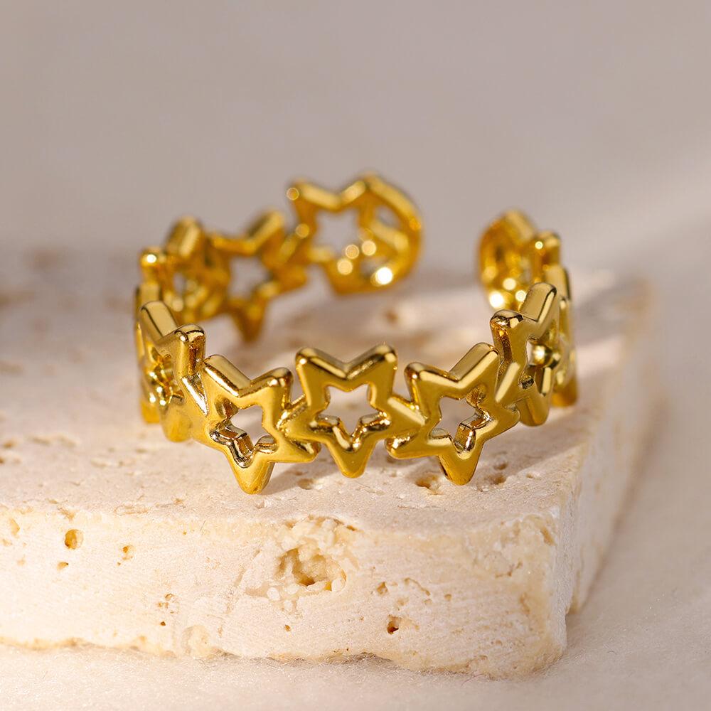 Women Rings Stainless Steel Gold Color Finger Ring for Female Simple Aesthetic Jewelry Accessories Handmade Gifts Anillos Mujer