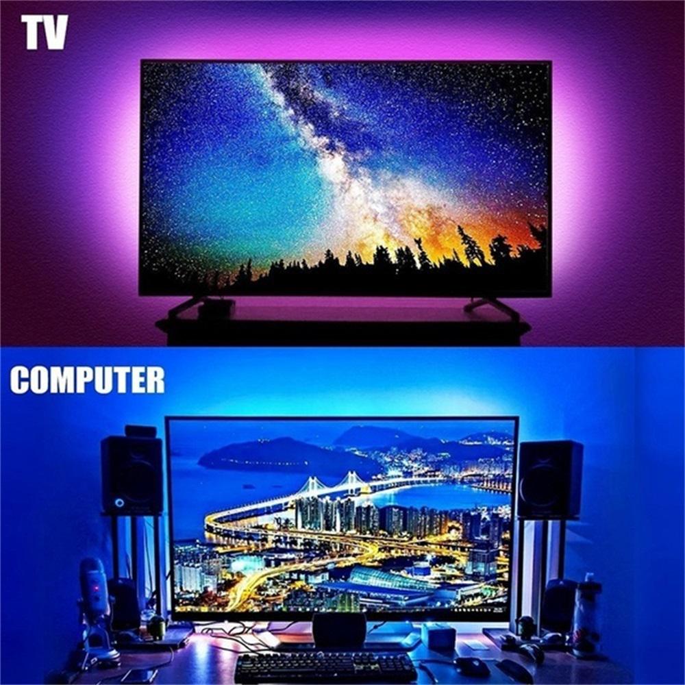 4 * 50cm USB LED Strip Lights Kit Flexible Home LED Tape Strip TV Backlight