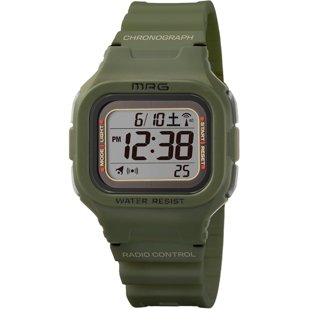 MAG Digital Solar Dual Power Waterproof Watch Green for Kids with Urethane Strap