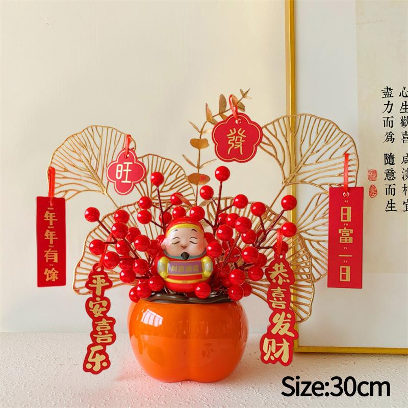 Chinese New Year Decoration Wedding Decoration Horse Year Decoration Flower Vase Hug Bucket Spring Festival Home Decor