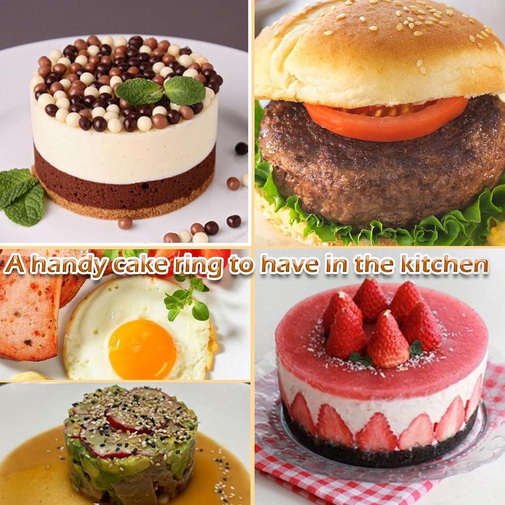 Stainless Steel Cake Mousse Rings: 5-10cm Seamless Round Tart Molds