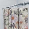 Chic Floral Bathroom Shower Curtain Modern Design For Home Decor White Black Pink Flower Pattern Waterproof Fabric Custom Size A