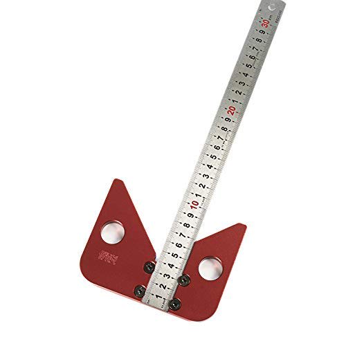 CarAngels Woodworking Center Gauge, Center Square, 45 Square, 45 Degree Ruler, Right Angle Square, Marking Guide, Carpentry Marking Tool