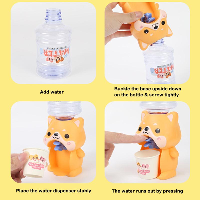 Cartoon Mini Water Dispenser Baby Toy Drinking Water Cooler Lifelike Cute Children Cosplsy Props Home Decoration