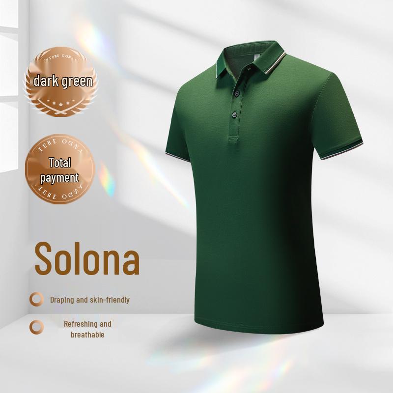 

High-End Polo Shirt with Custom Logo Embroidery for Summer Work Uniforms L
