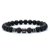 New Design Men Bracelet Jewelry 8mm Black Onyx Tiger Eyes Lava Turquoises Stone Braslet Hombre Suppliers