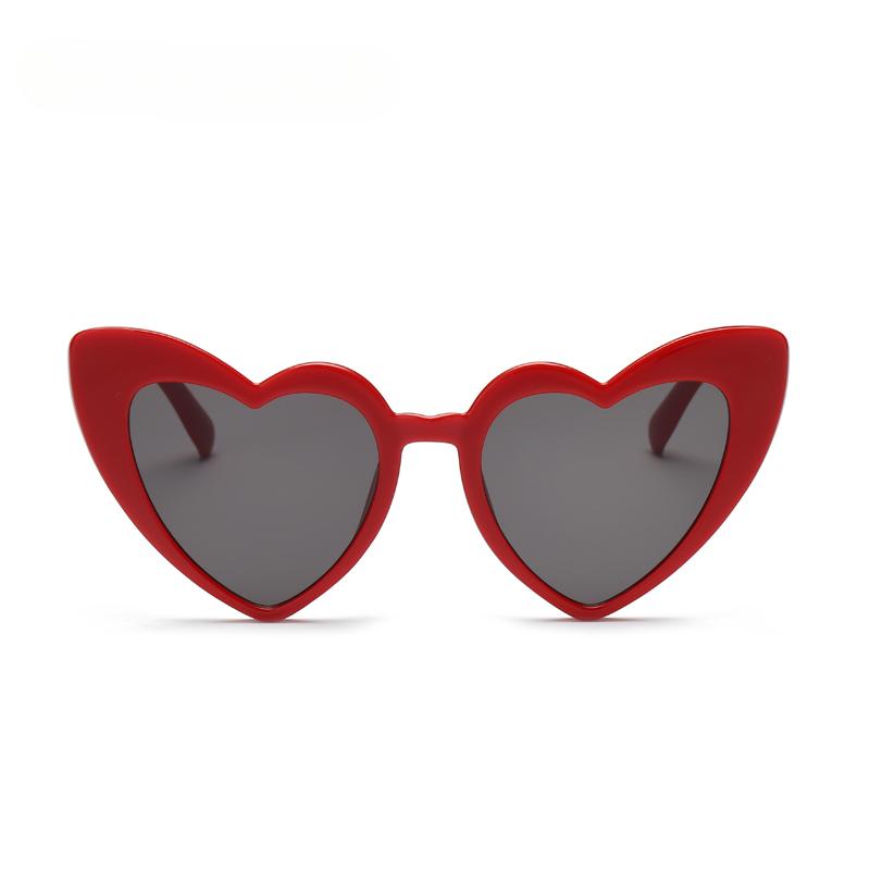Okulary przeciwsłoneczne w kształcie serca Damskie Vintage Czerwone w kształcie serc Okulary przeciwsłoneczne Damskie Retro Markowe Designerskie Okulary Lata 90. dla Kobiet