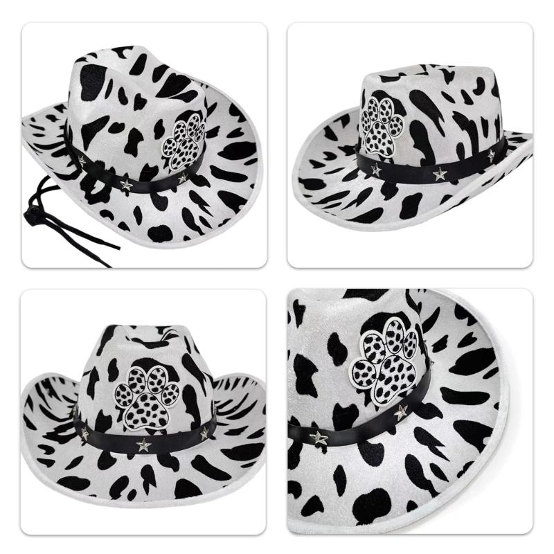 Comfortable Western Cowboy Cap for Boys and Girls with Stud Detail and Breathable Fabric for Daily Wear and Theme Party