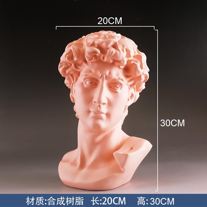 Dropship David Statue Bust Head Sculpture Cheap Red Blue White Resin the David Bust