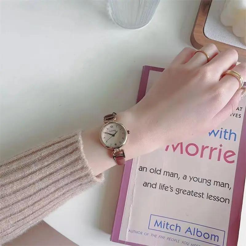 Luxus Damen Quarz Uhr Mini Dünn Mode Armband Damenuhren PU Lederarmband Damen Armbanduhr Uhr Relojes Para Mujer