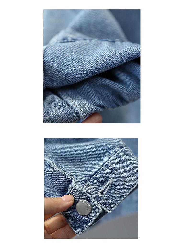 2025 Spring/Autumn Denim Bow Jacket for Girls – Trendy Korean Style for Kids