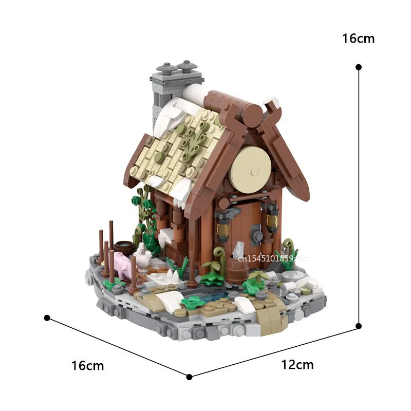 MOC Vikinged House Village Farm Ship Model Building Blocks Set Medieval Military Architecture Aldult Ideas Set Bricks Toy Gifts