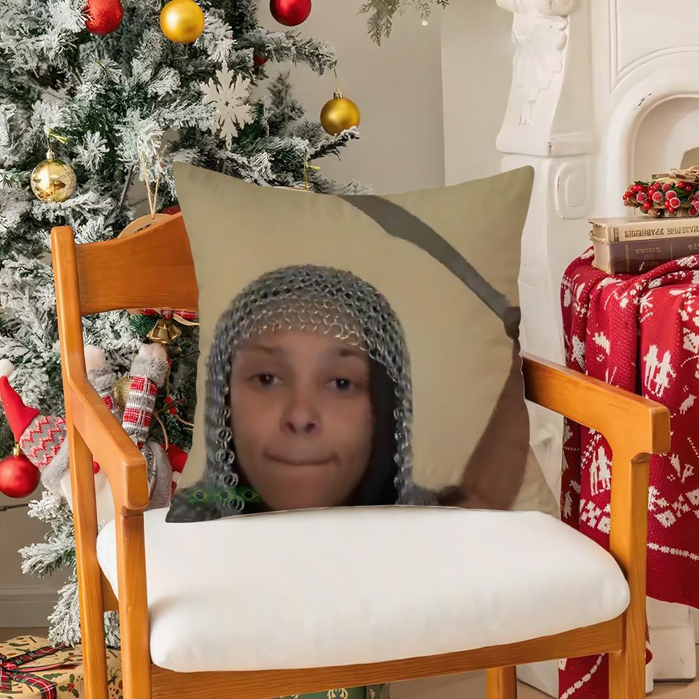 

Funny D-doja cat meme Pillow Case Silky Short Plush with Invisible Zipper Dustproof Sofa Cushion Cover for Home Decor 12x12Inch