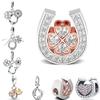 New Coppering Lucky Four-Leaf Clover Charm Of Chain Beaded Fit Original Pendant Bracelet Diy Ladies Jewelry