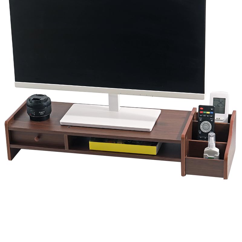 YIKATEND Monitor Stand with 1 Pen and Stationery Computer Display Computer Monitor Desk Ergonomic Display PC Desk Keyboard Smartphone PC Desktop Desk
