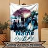 Coperta Stampata con Avatar Personalizzato e Nome Personalizzato, Decorazione per la Casa, Camera da Letto, Divano, Campeggio, Divanetto, Regali per Compleanno Natale
