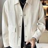 Men's Corduroy Jacket: European & American Style, Striped, Trendy Lapel for Autumn/Winter