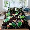 Tropical Botanical Bedding Set Bulbous Cactus Sketch Drawing Comforter Cover Cute Desert Plants Duvet Cover Flower Quilt Cover