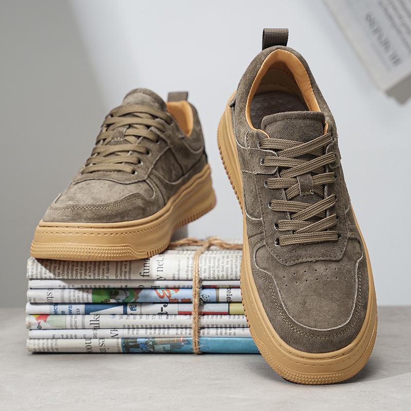 Υψηλή Αίσθηση Αναπνεύσιμα Casual Παπούτσια Σανίδας Μόδα Παχύσολα Μικρά Λευκά Ανδρικά Παπούτσια Ελαφριά και Άνετα Αθλητικά Παπούτσια Τρεξίματος