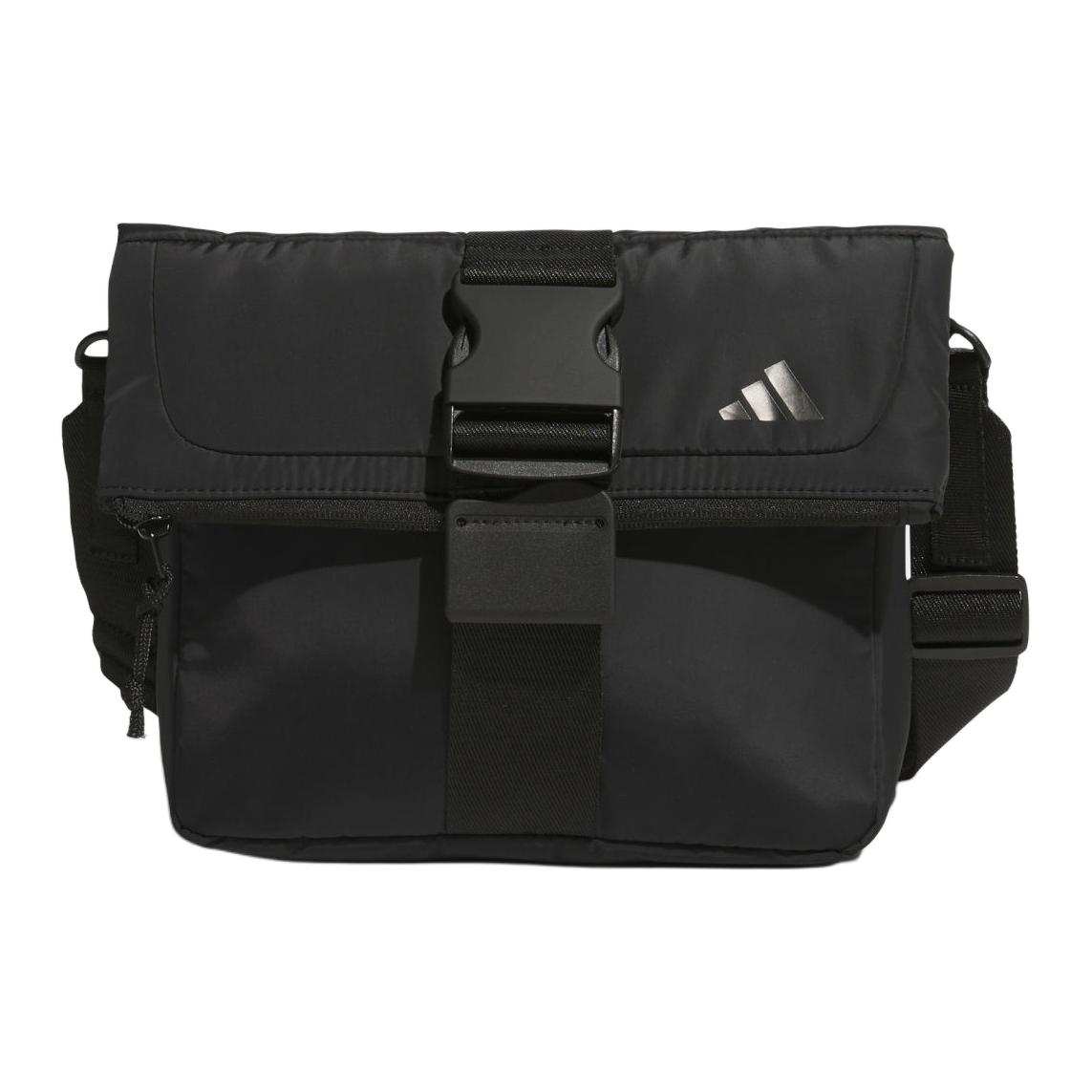 

Новая сумка кроссбоди из переработанного полиэстера Adidas, сумка на плечо обычная унисекс черная JE3905 24.1*8.4*20.1CM