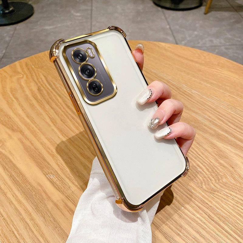 

Oppo A6X Reno15 PRO A80 F31 Гальванизированный Ударопрочный Чехол для Телефона OPPO A1K/REALMEC2 золотой