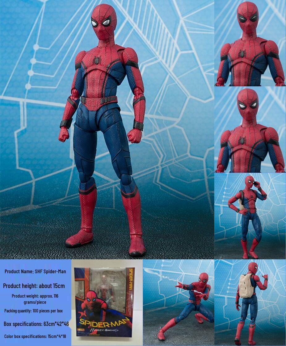 SHF Человек-паук Возвращение домой Рюкзак Носимый Подвижная Фигурка Игрушка Модель