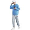 Anta Basketball Series Back Print Letter Casual Pullover Hoodie Men Tops Light-Purple Blue 152411734-5