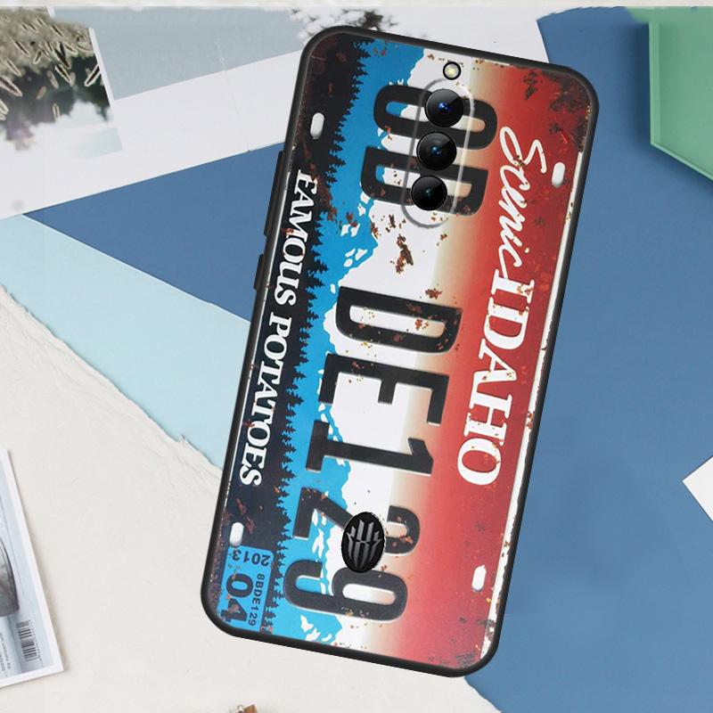 Retro Funny License Plate Case For ZTE Nubia Red Magic 10 9 8 8S 9S 10S 11 Pro Plus 6 7 6S 7S Pro 5G 6R 10 Air Cover