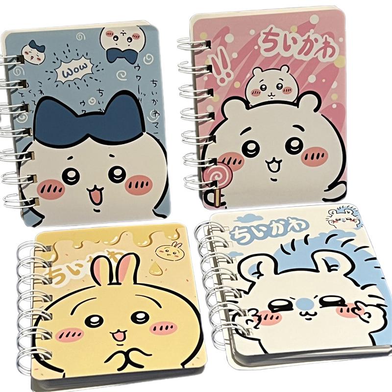Cute Chiikawa Mini Portable A7 Coil Notebook Notepad Diary Student Stationery School Supplies Back To School Kids Gift