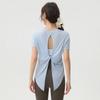 Womens Lightweight Loose Fit Breathable Mesh Yoga Top Short Sleeve Workout Shirt Fitness Running Gym