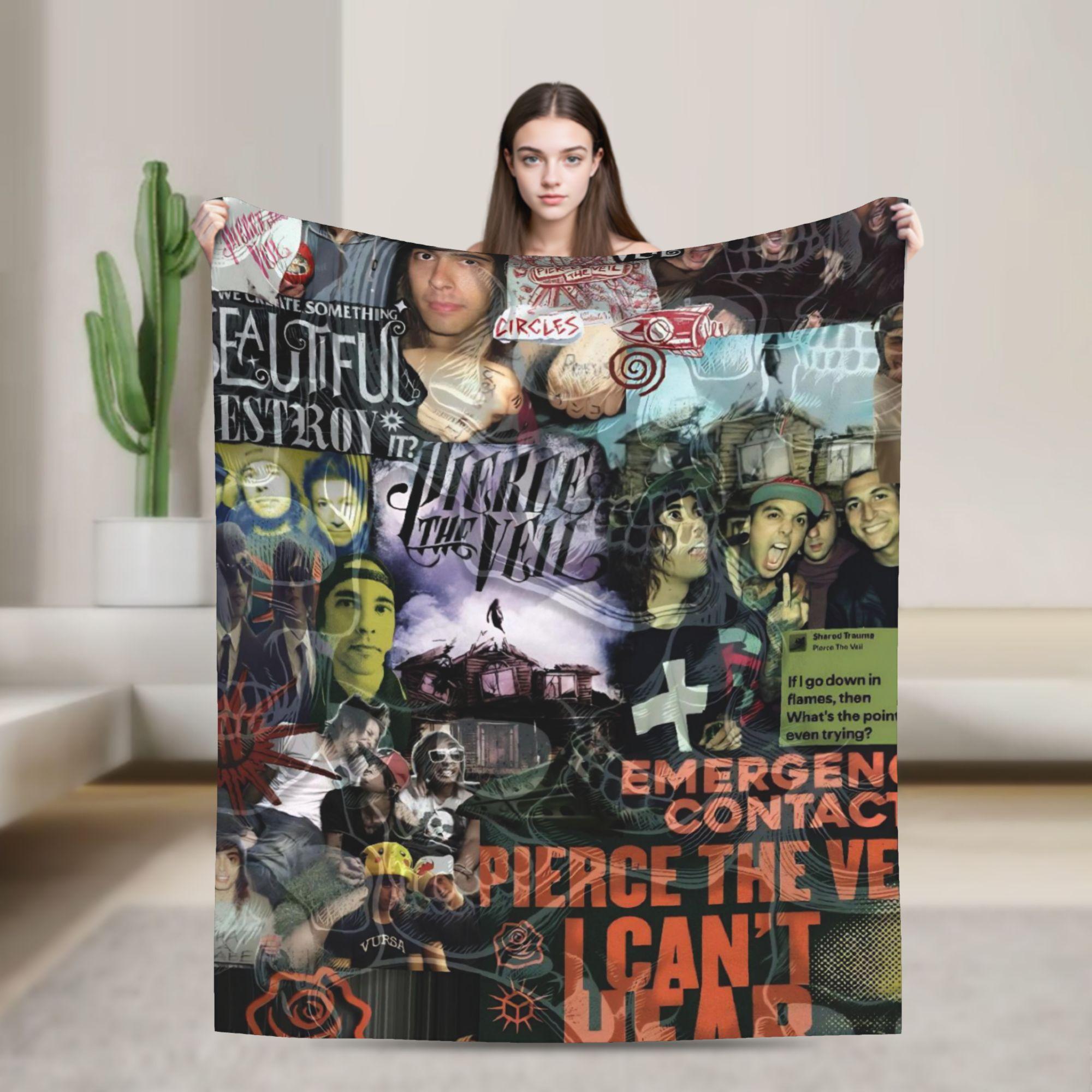 

Pierce the Veils Flannel Blanket Soft Durable Throw Blanket for Couch Bed Picnic Funny Bedspread Sofa Bed Cover 30x40in