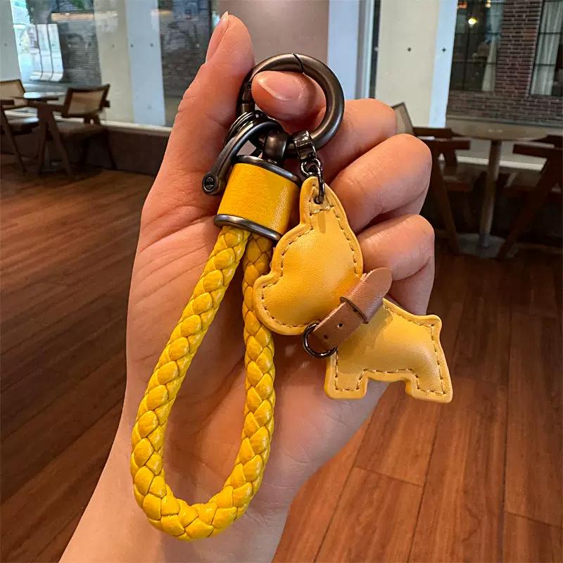 French Bulldog Puppy Handmade Car Keychain Cute Creative Bulldog Pendant Couple Gift Premium Bag Accessory