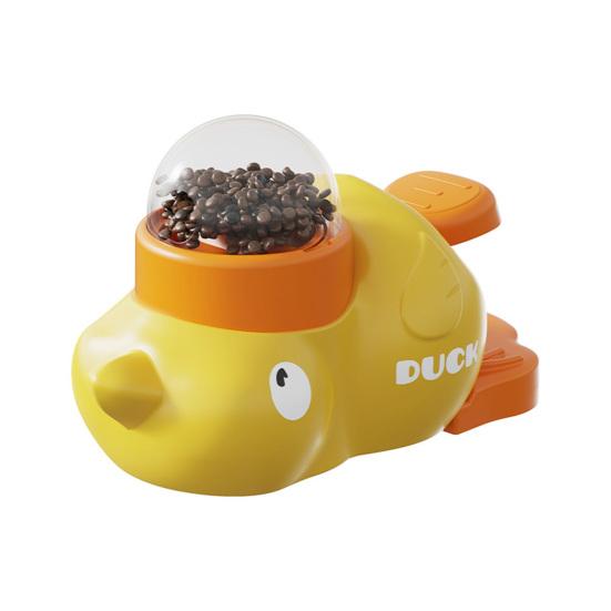 Interactive Dog Slow Feeder Puzzle Toy Large Capacity BPA Free Easy to Clean Cartoon Duck Shaped Dog Treat Dispenser Toy