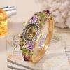 Rich In Flowers Ladies Wristwatch Rhinestone Bracelet Bracelet Watch  Elegant Wear
