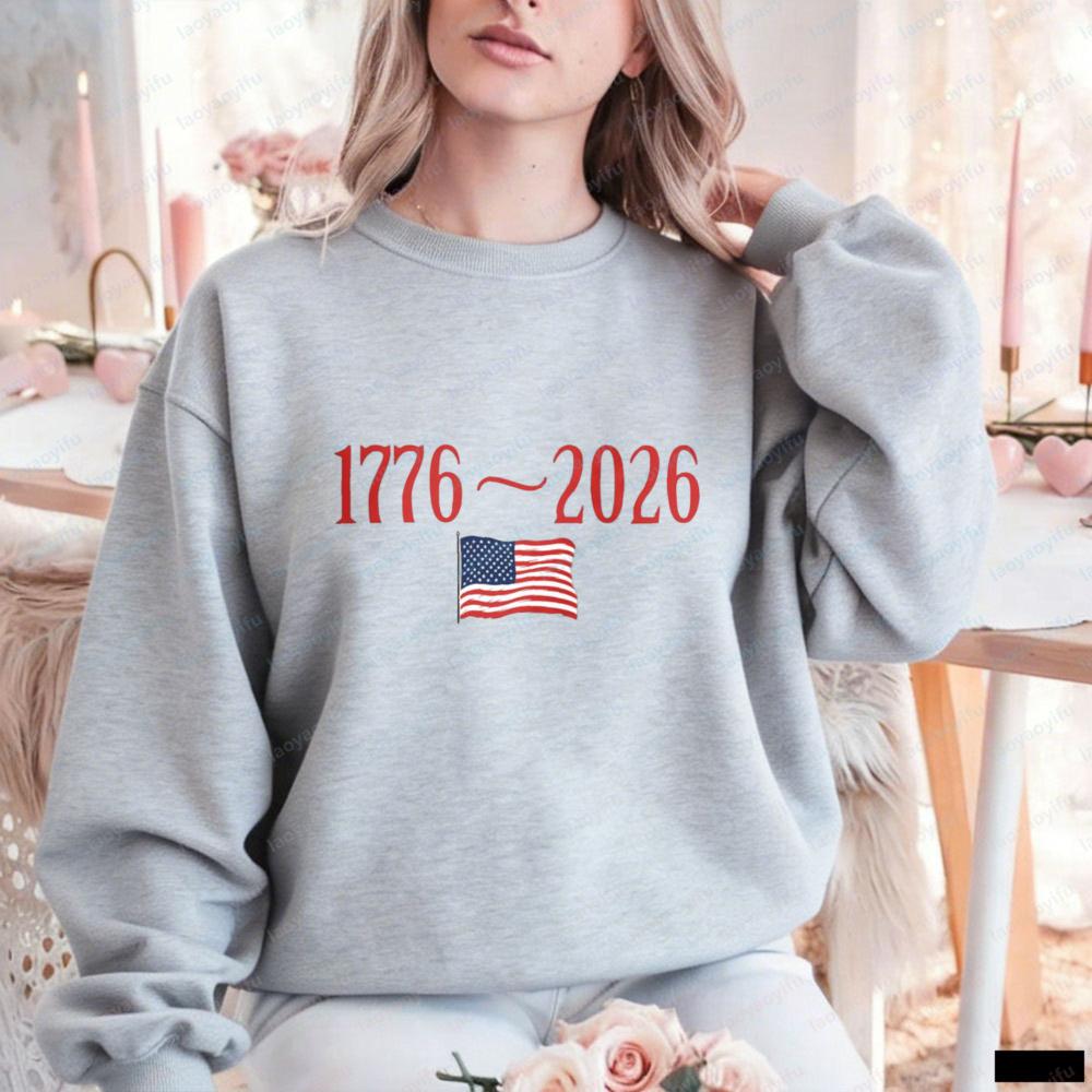 1776-2026 United States Happy Independence Day Sweatshirt of Freedom Patriotic Anniversary Gift Keep Warm Matching Hoodies Tops