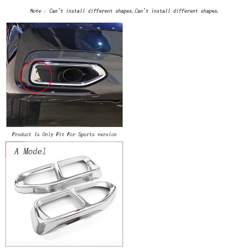 Car Styling Rline Tail Throat Exhaust Pipe For BMW 7 Series G11 G12 Car Exhaust Pipe Cover Sticker Muffler Tip Auto