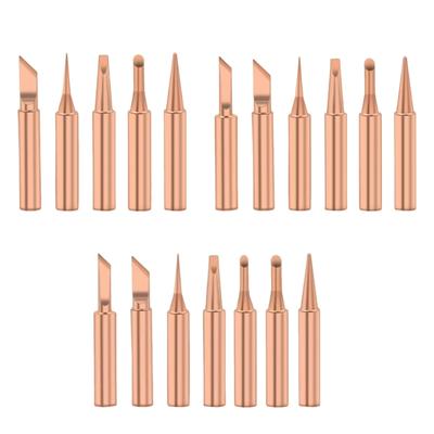 5/6/7pcs Copper Soldering Iron Tips Set Thermal Soldering Tips Upgrades for Leading Frees Welding & BGA Soldering Tool