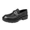 Men Leather Casual Dress Shoes Platform Loafers Slip-on High Thick Bottom Height Increasing Shoes Oxfords Wedding Shoes Hombres
