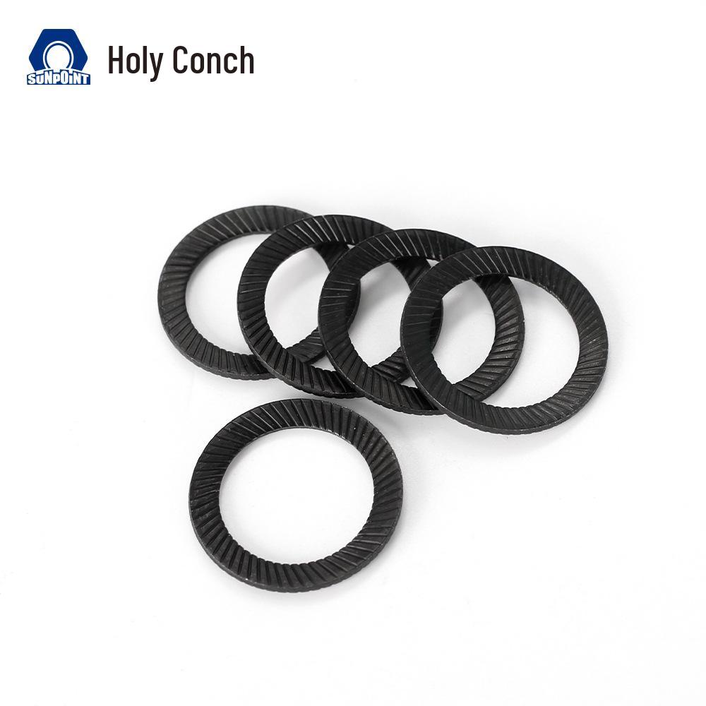 Blackened Carbon Steel Self-Locking Embossed Washer DIN9250