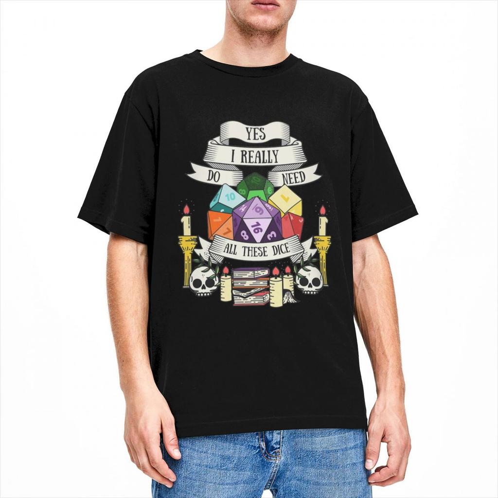 Hipster Dungeon And Dragon Dice T Shirt for Men Women 100% Cotton Dnd Game Tee Shirt Birthday Gift Clothing