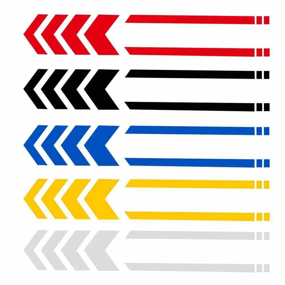 Pesonalized Motorcycle Mudguard Car Sticker Reflective Arrow Line Warning Sticker Electric Car Vinyl Decal Stickers Motorbike