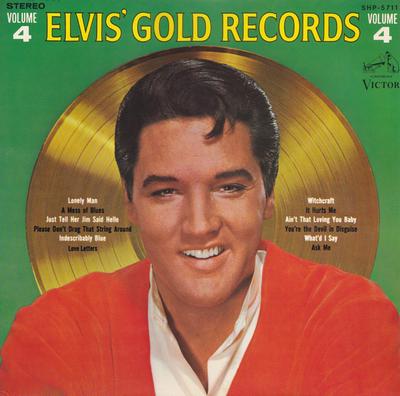 LP Record ELVIS PRESLEY  Golden Record Dai4shu SHP5711  1968 Japan Rock Used