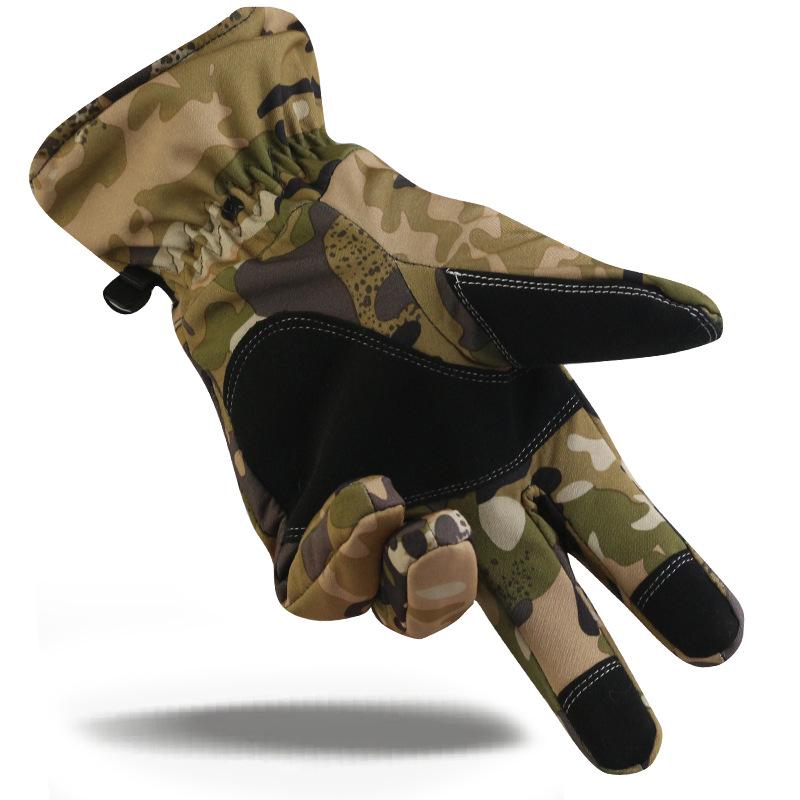 Winter Men's and Women's Skiing Full-finger Gloves, Piled and Thickened Warm Outdoor Electric Vehicles, Bicycles,