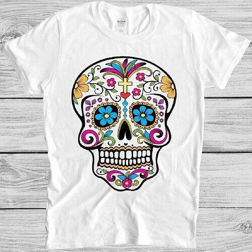 Sugar Skull T Shirt Calavera Art Mandala Present Funny Cool Gift Tee M197
