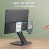 14-24" Desktop Monitor Holder with VESA Hole Folding TV Screen Stand Screen Mount Support Metal Bracket for Office Home School