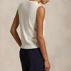 Polo Ralph Lauren Solid Color Sleeveless Crew Neck Knit Vest Women Tops White WMPOSWENC021156-101