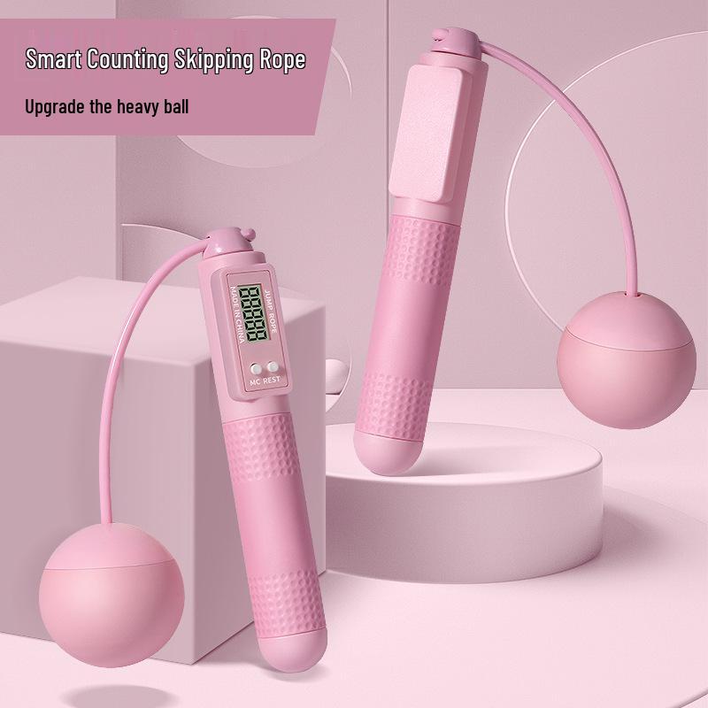 Weighted Cordless Jump Rope with Counting for Professional Aerobic Exercise & Fat Burning