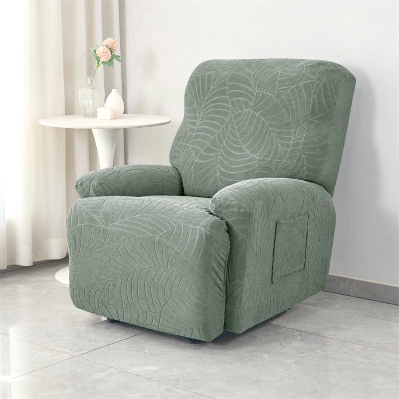 

Чехол для кресла-реклайнера из жаккарда с листьями, эластичный спандекс, чехлы для отдельных диванов, чехлы для кресел, чехлы для стульев, защитный чехол для дивана